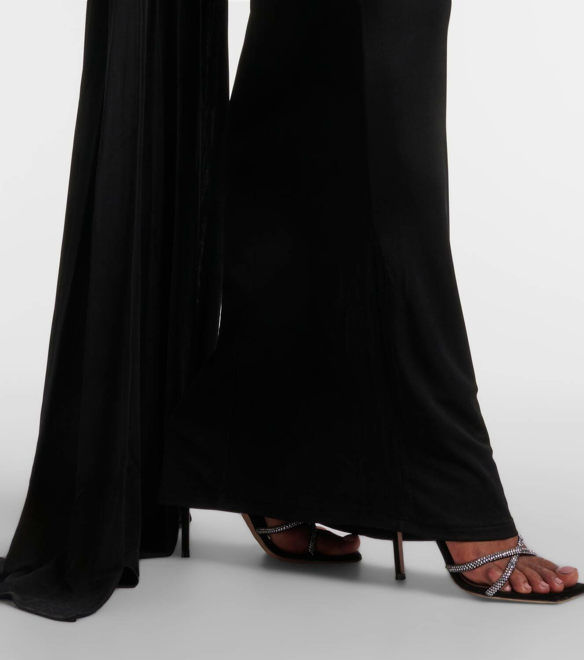 The New Arrivals Ilkyaz Ozel Cutout caped halterneck gown