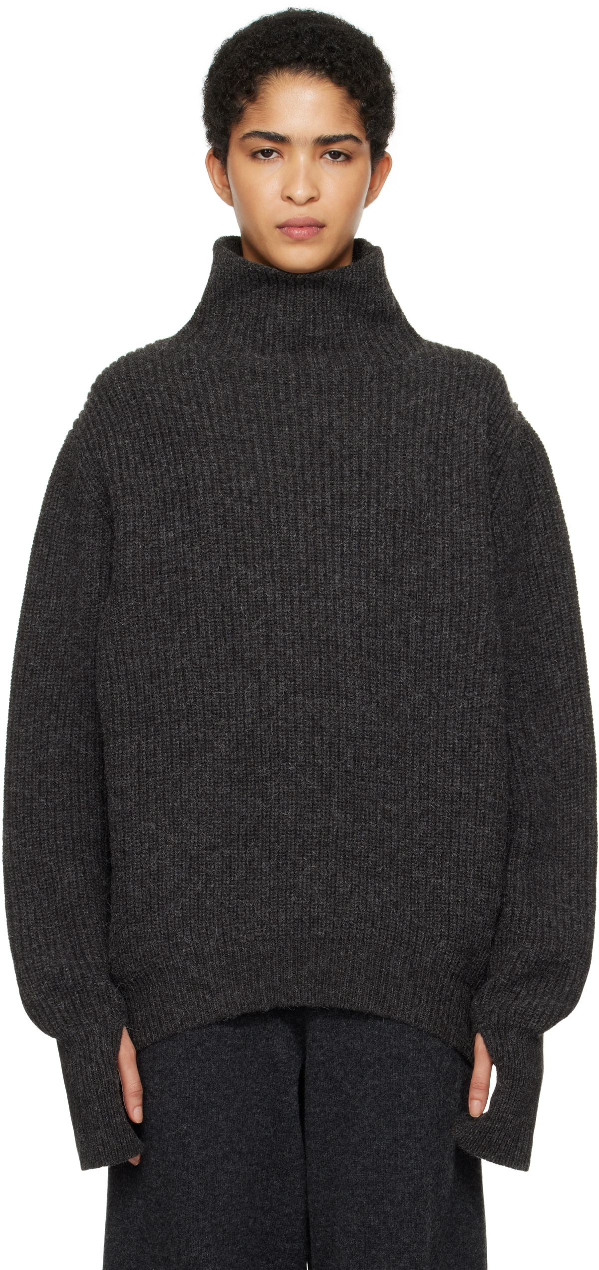 LEMAIRE Brown High Neck Sweater Lemaire