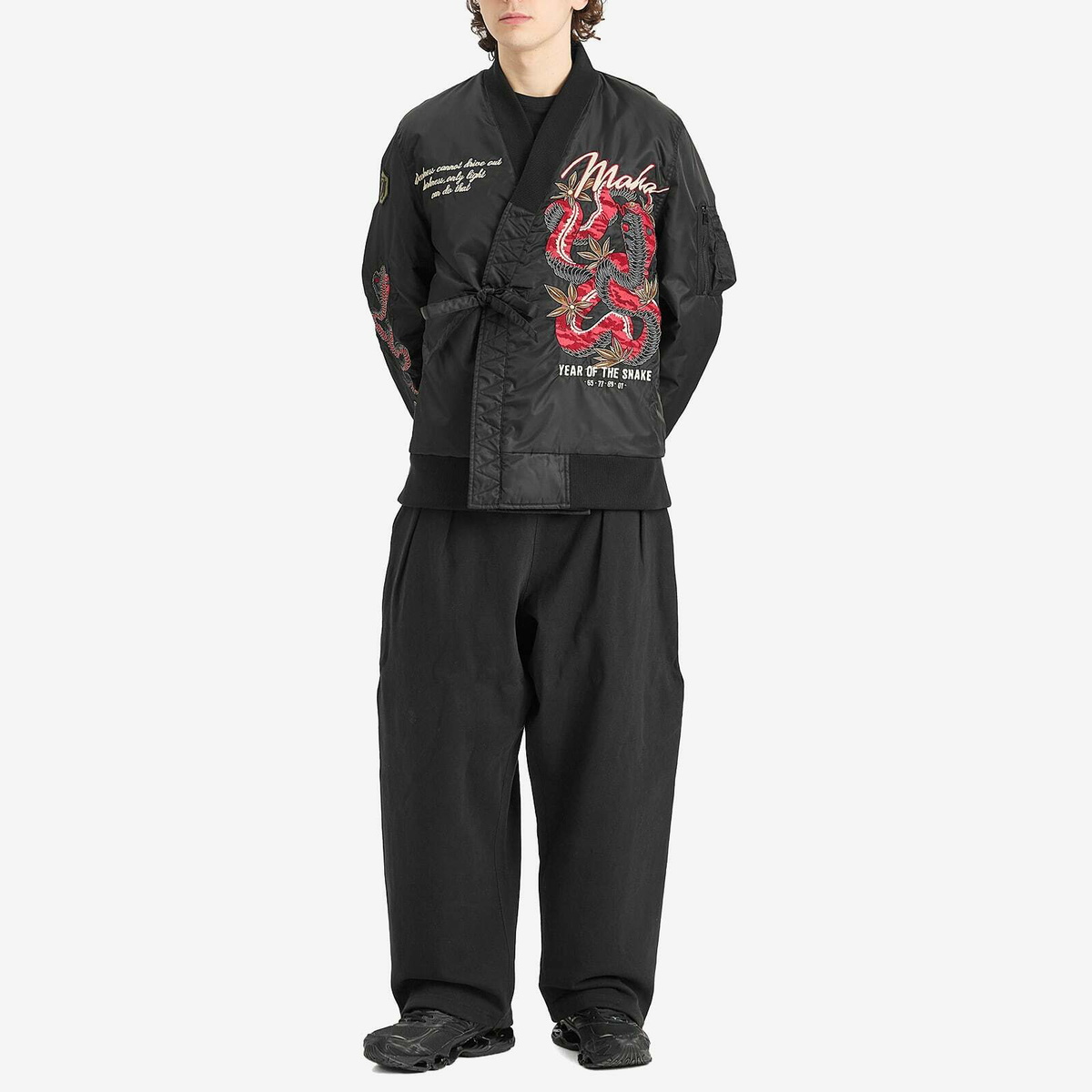 Maharishi Men's Year Of The Snake MA-1 Kimono Jacket in