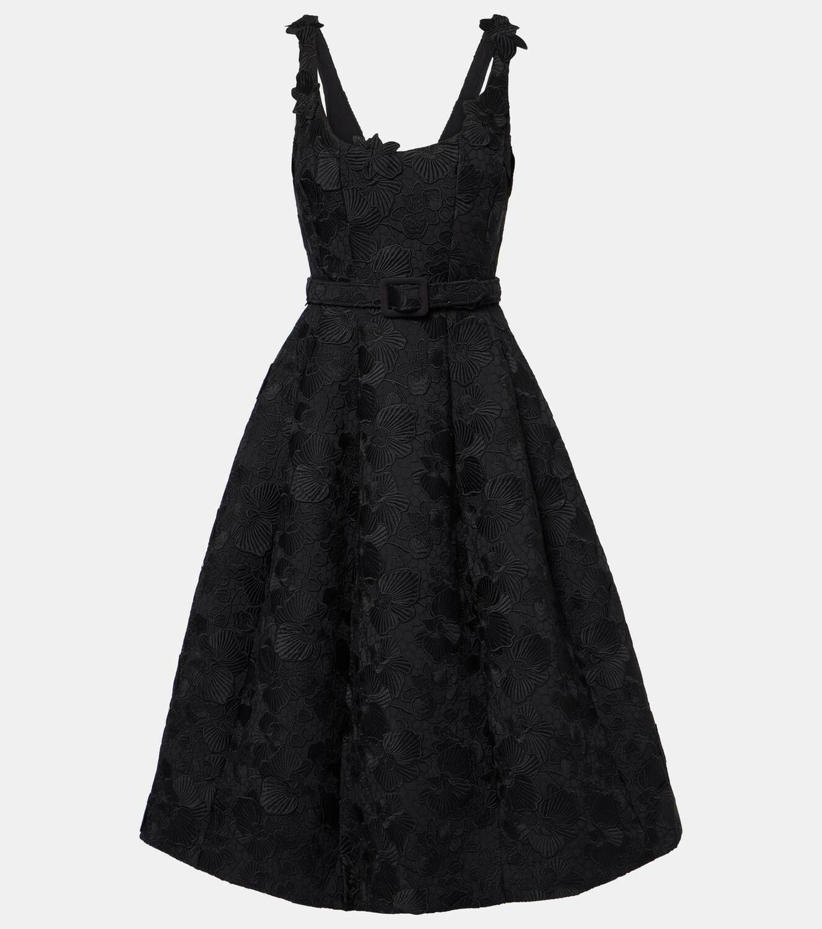 knee length dresses for ladies Oscar de la Renta Guipure Lace Midi Dress – Runway Catalog