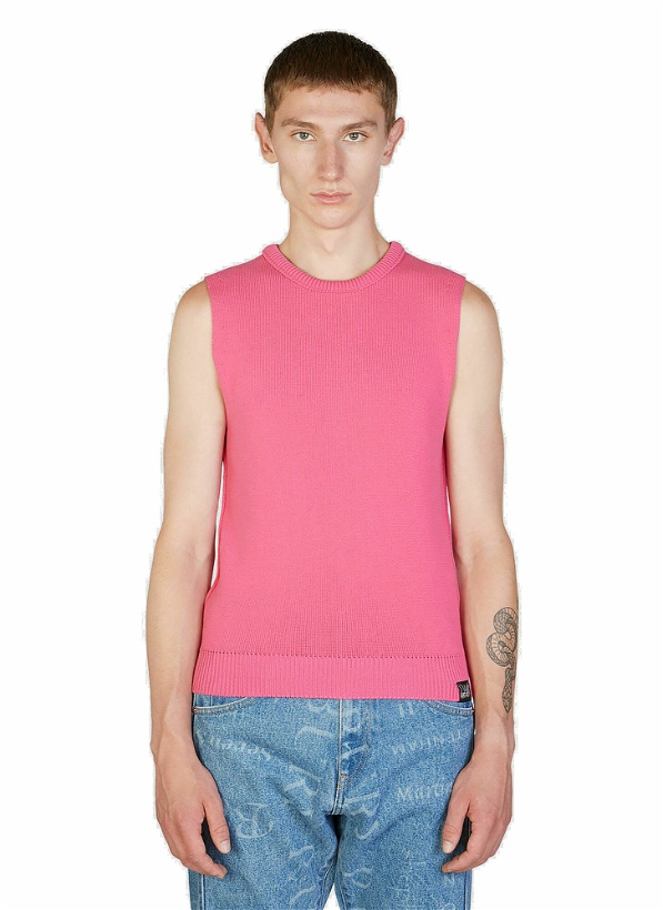 Photo: Martine Rose - Shrunken Knit Vest in Pink