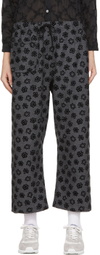 Tricot Comme des Garçons Grey Flower Flock Trousers