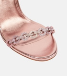 Aquazzura Crystal-embellished leather sandals