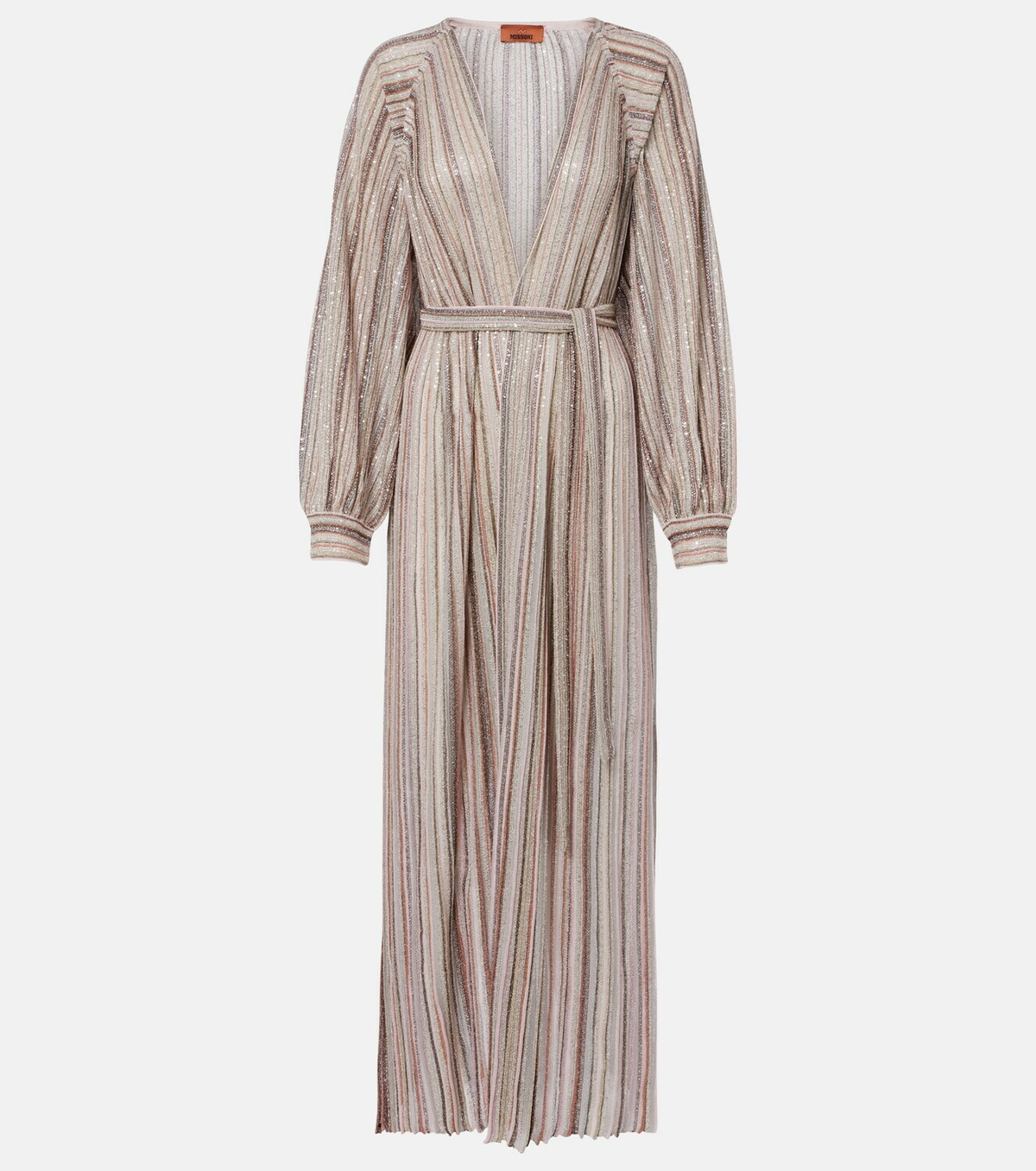 Missoni Striped lamé wrap cardigan