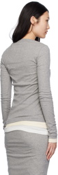 Jil Sander Gray Layered Long Sleeve T-Shirt
