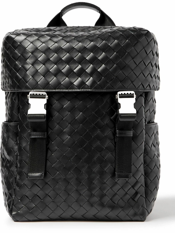 Photo: Bottega Veneta - Intrecciato Leather and Mesh Backpack