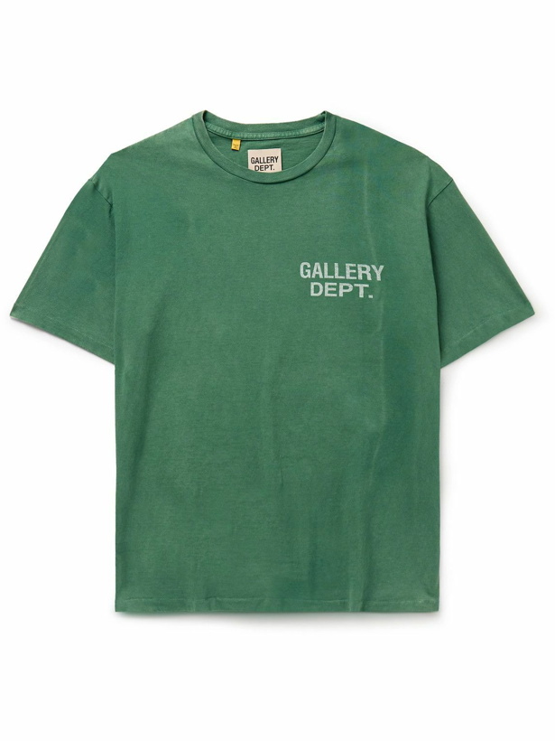 Photo: Gallery Dept. - Vintage Logo-Print Cotton-Jersey T-Shirt - Green