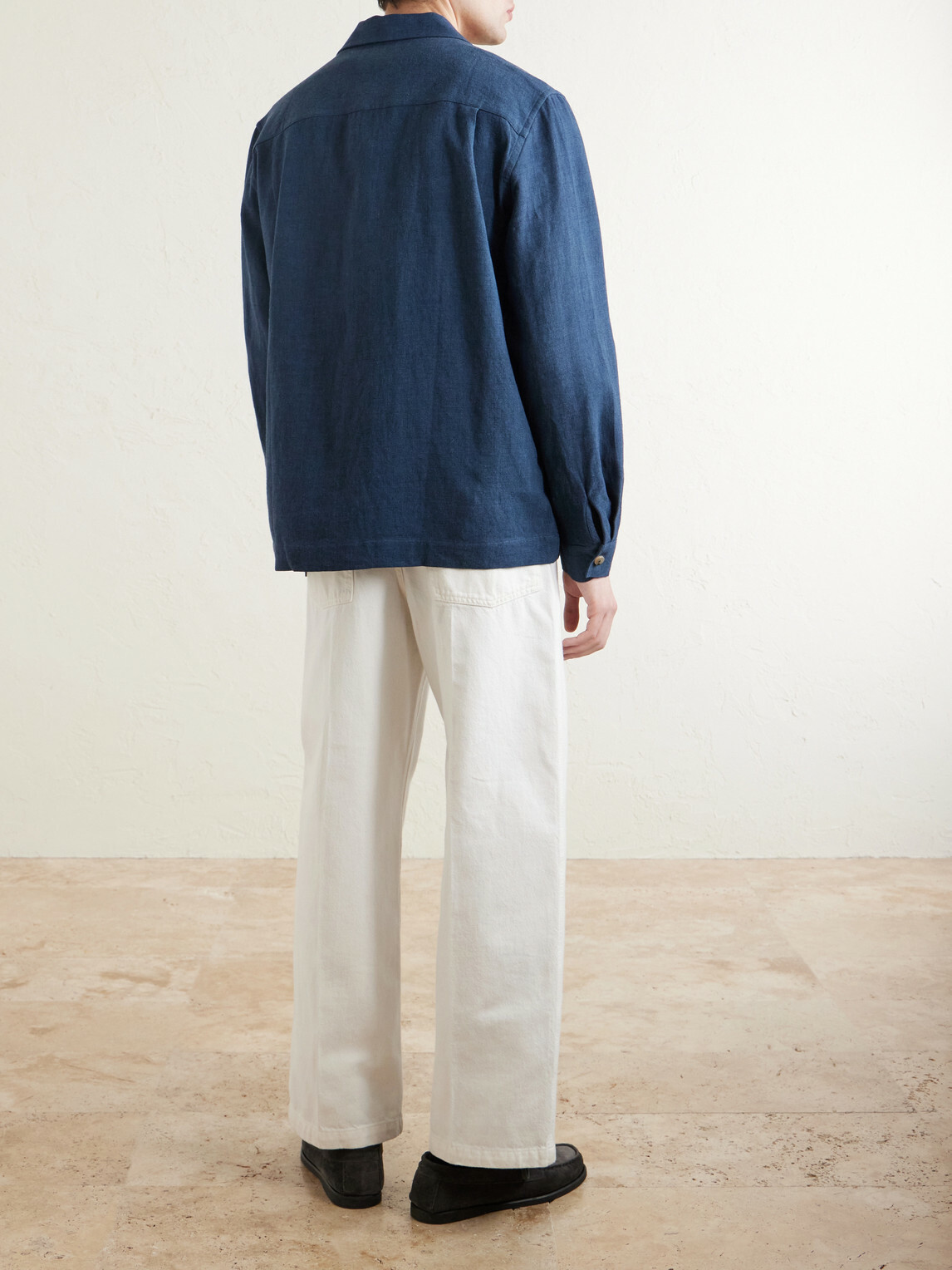 De Bonne Facture - Linen and Wool-Blend Jacket - Blue