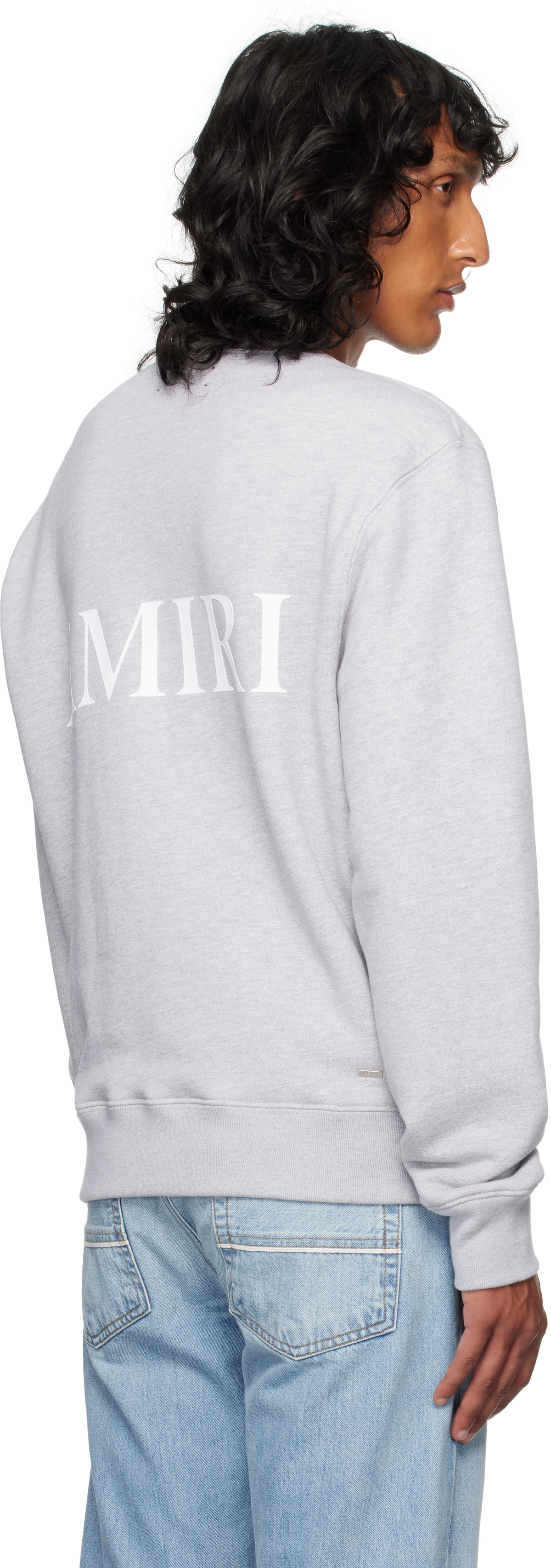 AMIRI◆MA Core Logo Sweatshirt Grey AMIRI Gray MA Core Logo Crew Sweatshirt Amiri