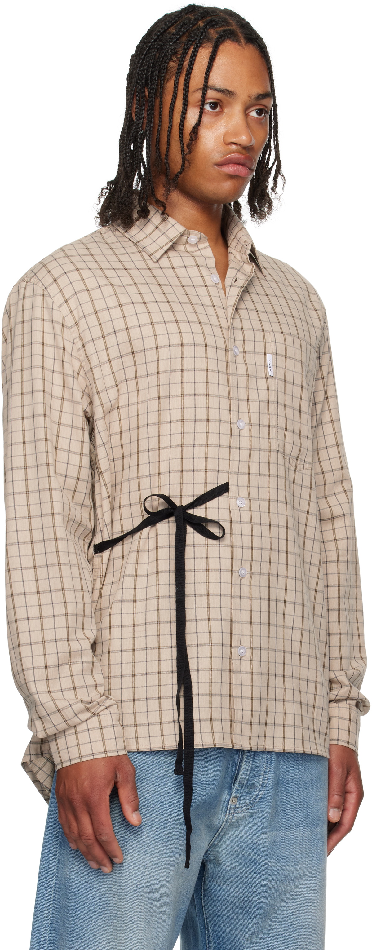 ABRA SSENSE Exclusive Beige Cotton Shirt