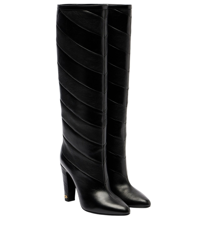 Photo: Valentino Garavani Rayons 100 leather knee-high boots