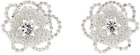 Magda Butrym Silver Crystal Blooming Flower Earrings