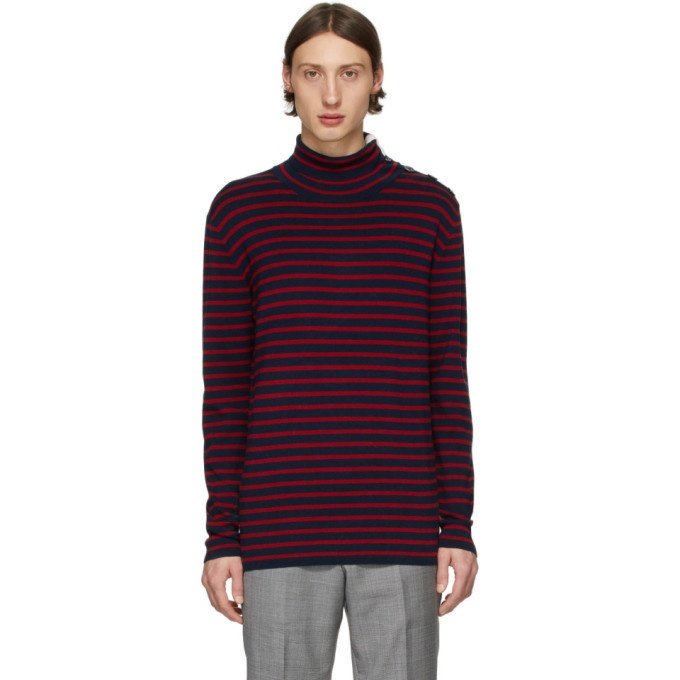 Photo: Tiger of Sweden Navy and Red Hamper Sweater