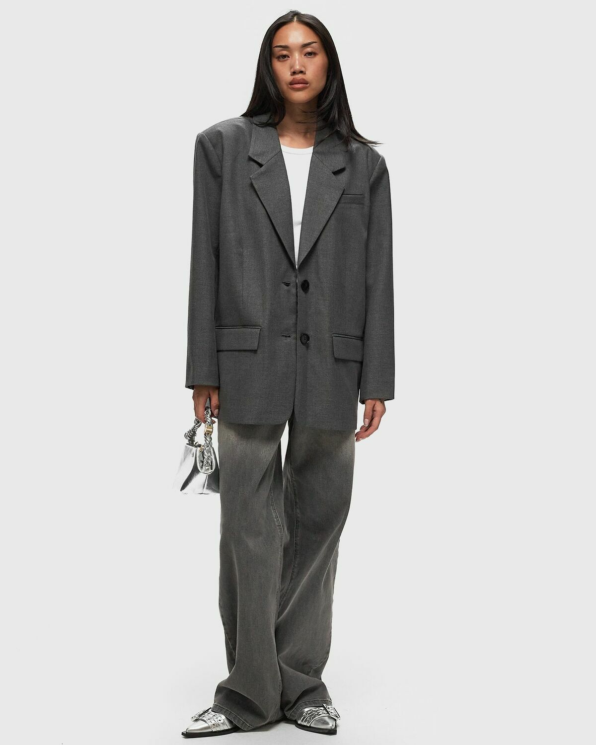 Gestuz Paulagz Melange Oz Blazer Grey Blazers