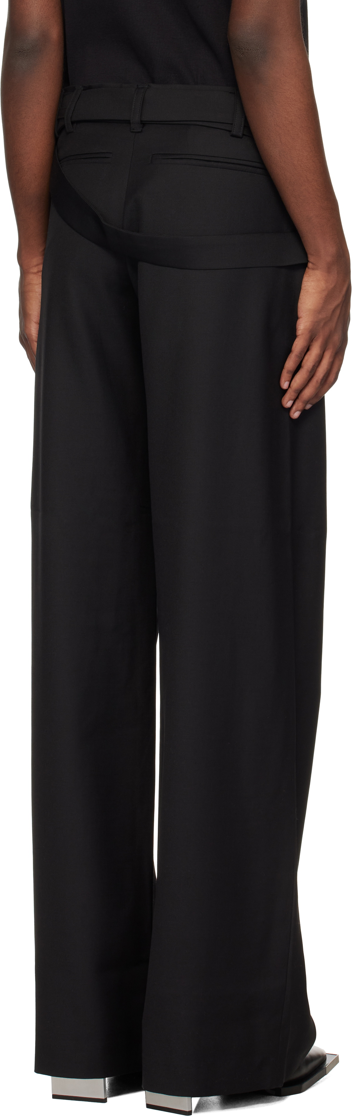 HELIOT EMIL Black Aegis Tailored Trousers