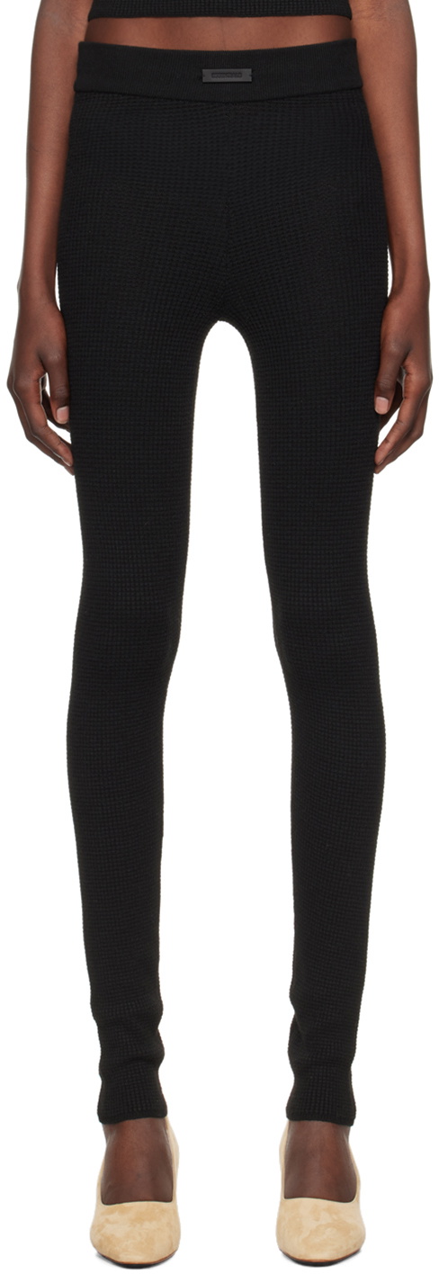 Fear of God ESSENTIALS Black Waffle Leggings