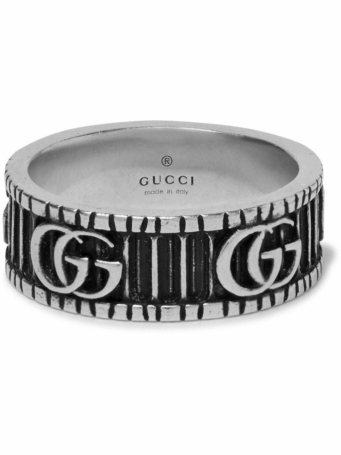 Photo: GUCCI - Engraved Silver Ring - Silver