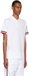 Moncler White Cotton Polo