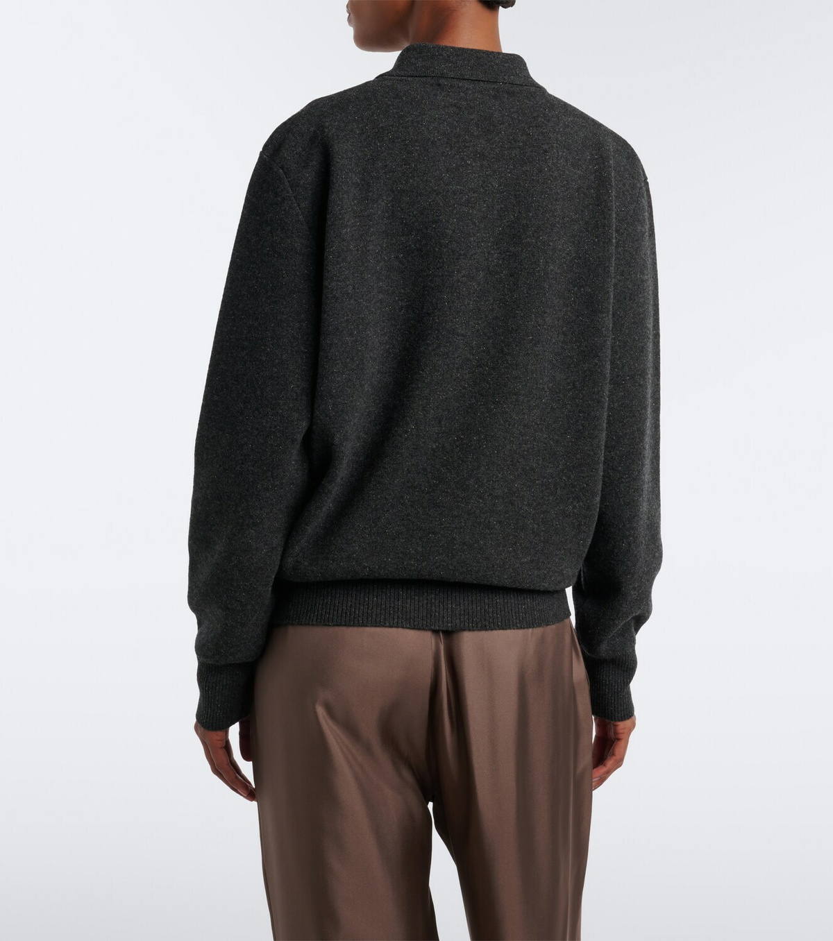 Róhe Wool, cashmere, and silk-blend polo sweater