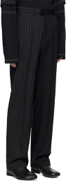 MM6 Maison Margiela Black Paneled Trousers