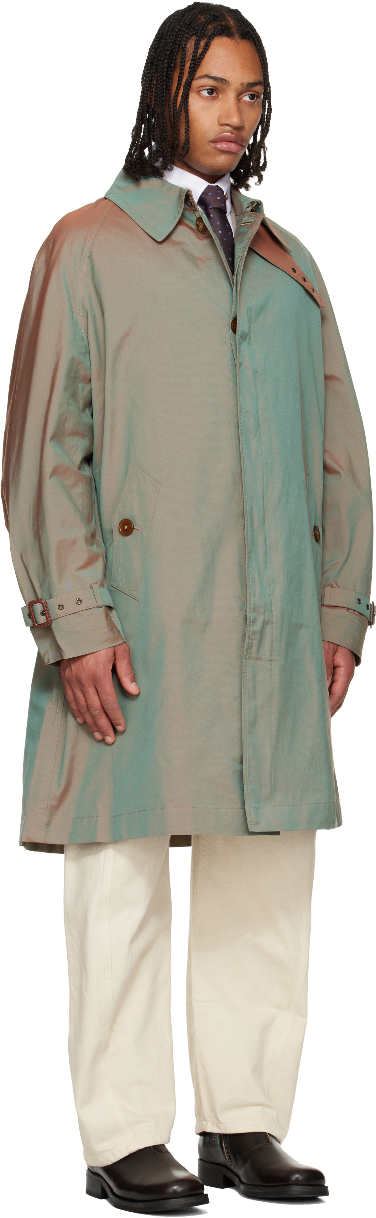 Vivienne Westwood Green Zidler Trench Coat Vivienne Westwood