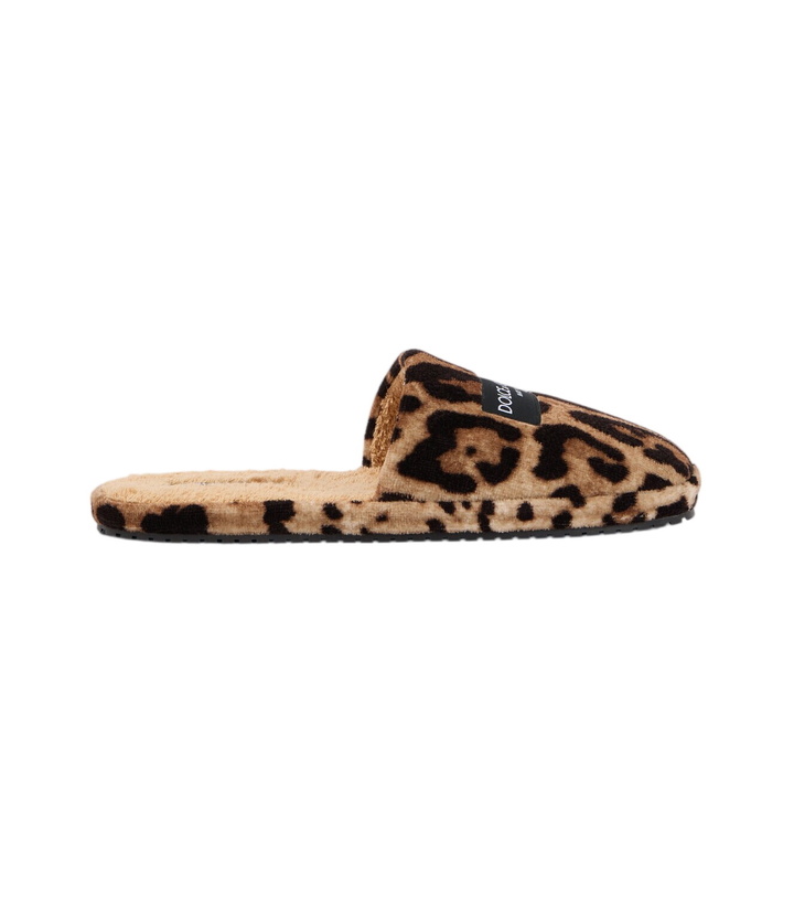 Photo: Dolce&Gabbana Leopard-print slippers