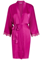 Simone PÉRÈLE Satin Secrets Lace-trimmed Robe Pink
