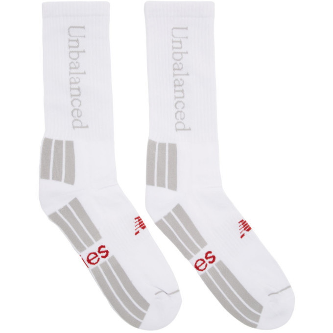 Photo: Aries White New Balance Edition Unbalanced Socks