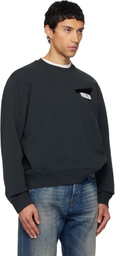 MM6 Maison Margiela Black Numeric Logo Sweatshirt