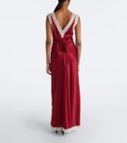 Rixo Keily lace-trimmed satin maxi dress