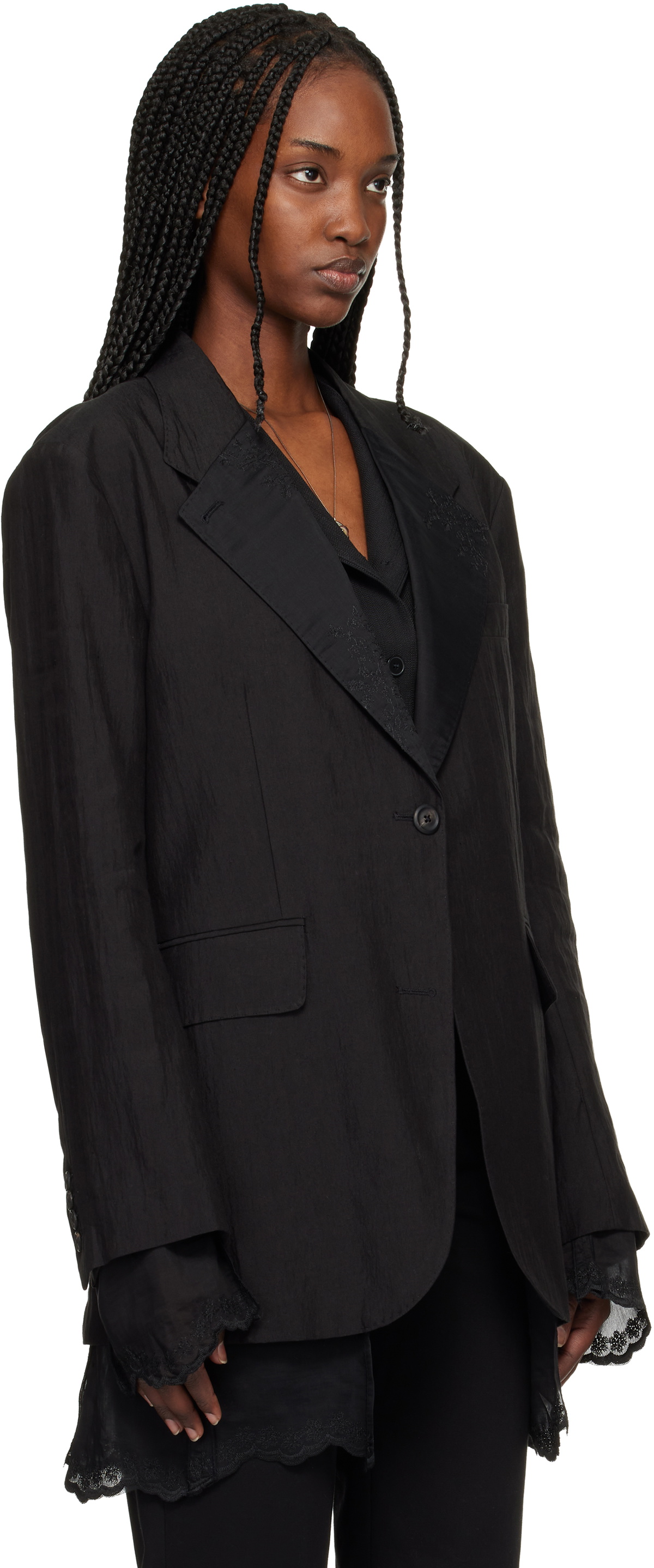 OUR LEGACY Black Drip Reversible Blazer