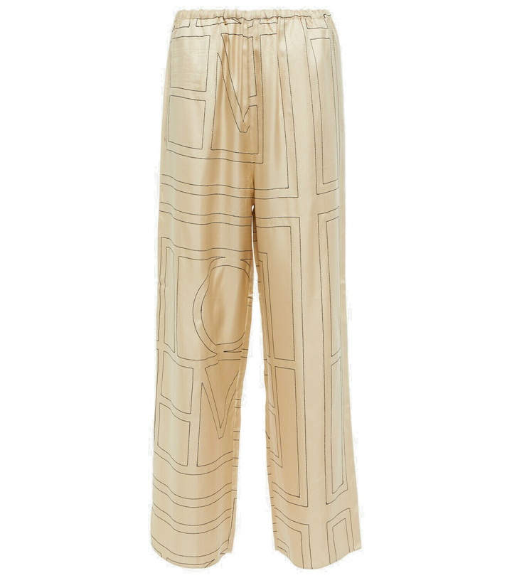 Photo: Toteme - Logo mid-rise silk pants