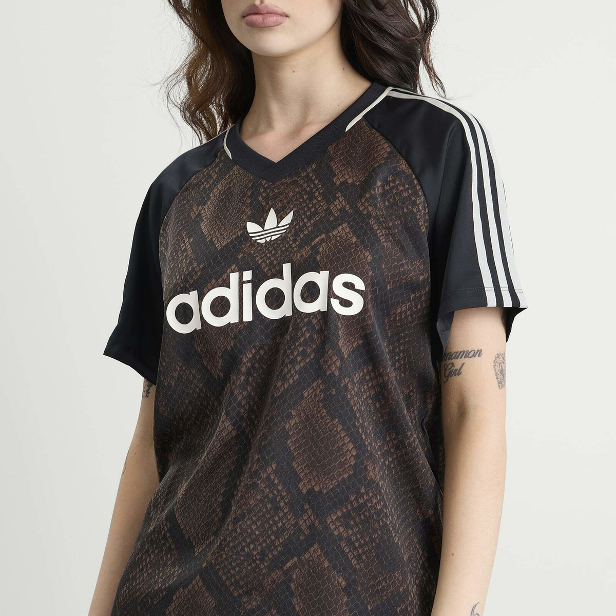 Adidas Women's Satin Jersey in Earth Strata/Aurora Coffee
