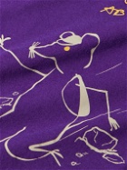 Klättermusen - Runa Scrambling Logo-Print Cotton-Jersey T-Shirt - Purple
