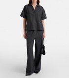 Asceno Austin wool and cashmere wide-leg pants