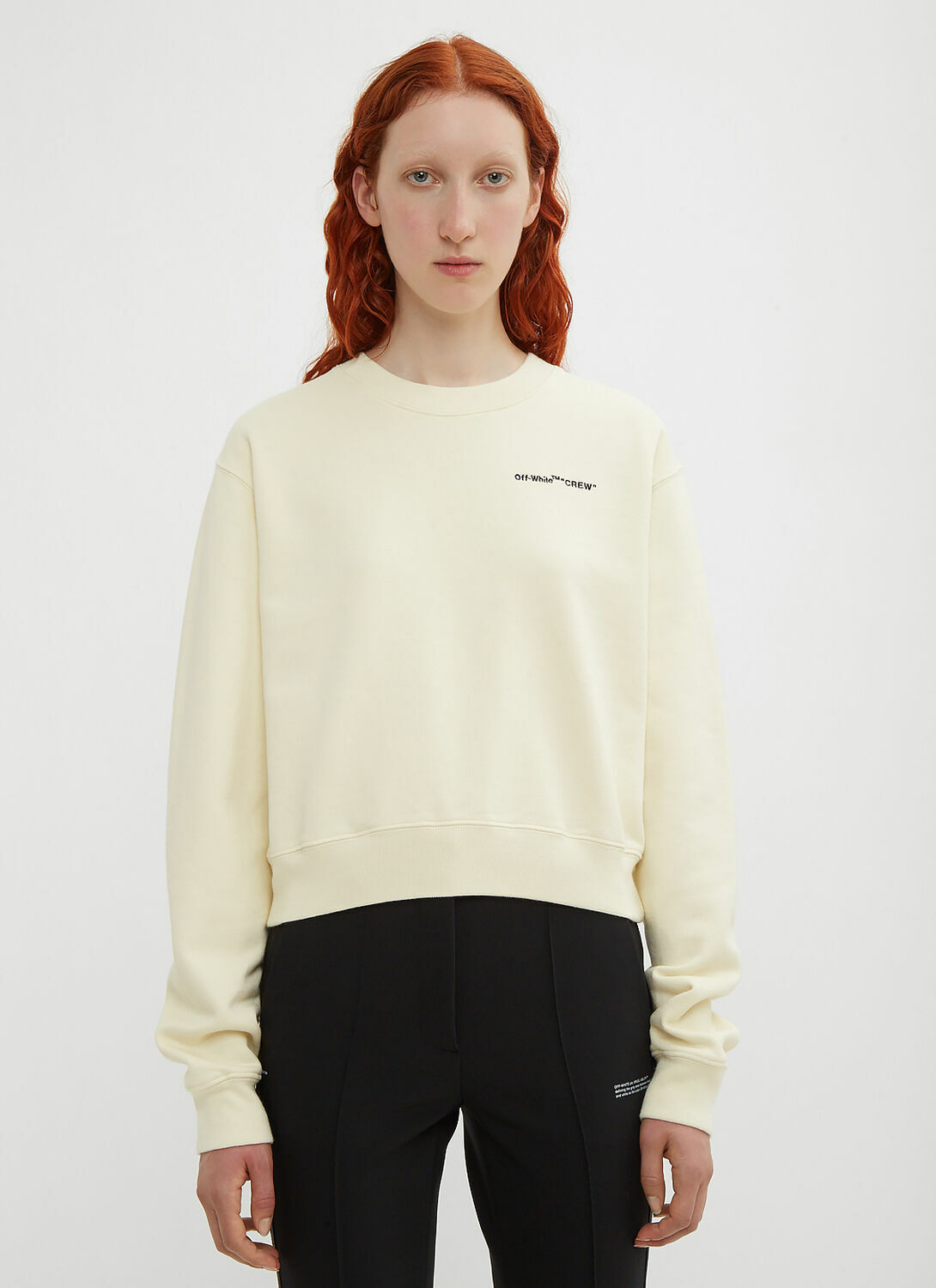 Off-White Cropped Logo Sweatshirt