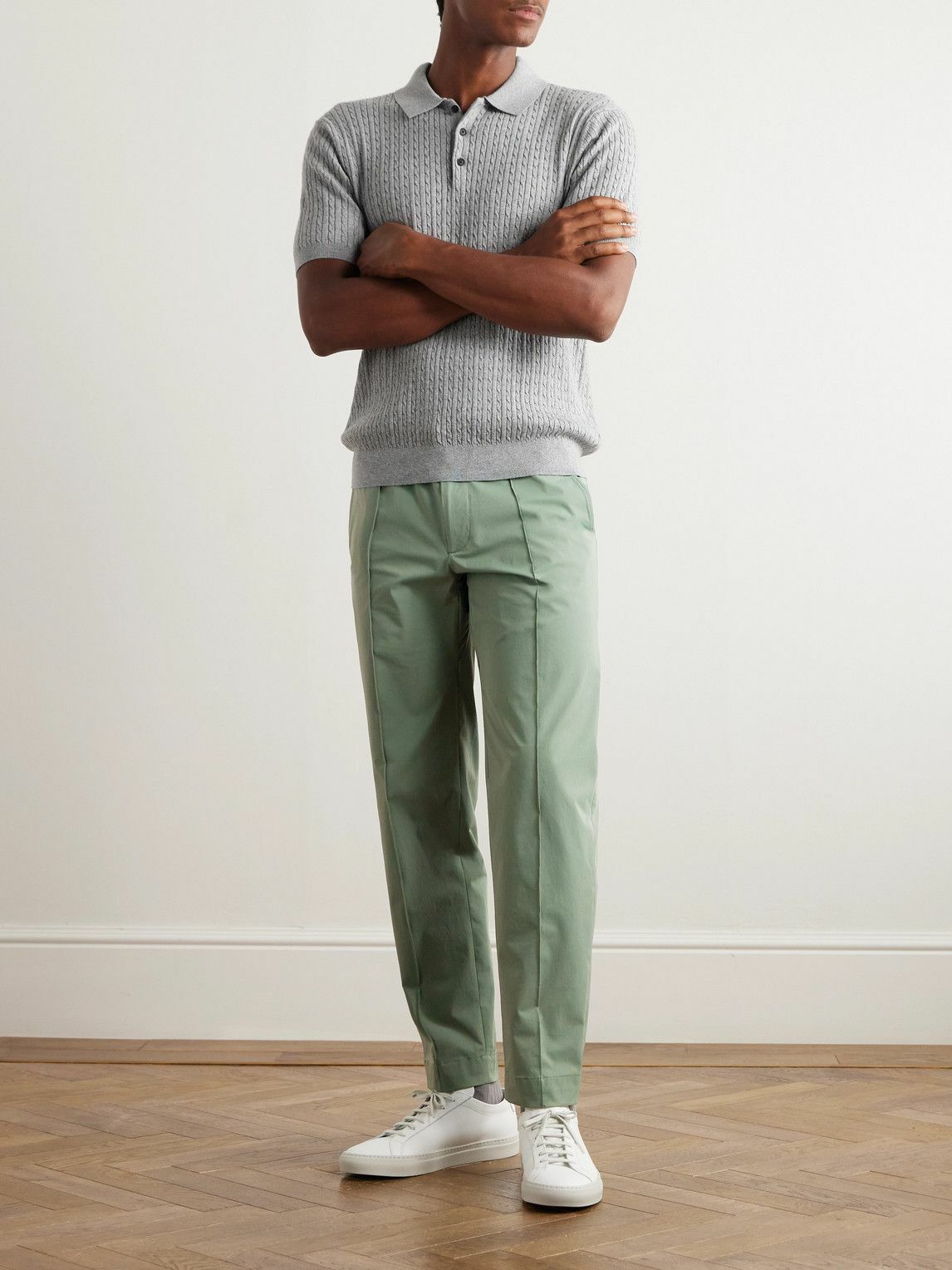 Club Monaco - Travel Straight-Leg Shell Drawstring Trousers - Green