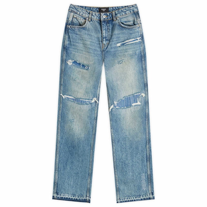 Photo: END. x Represent R3 Baggy Destroyer Denim in Mechanical Blue