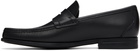 Ferragamo Black Athen Penny Loafers