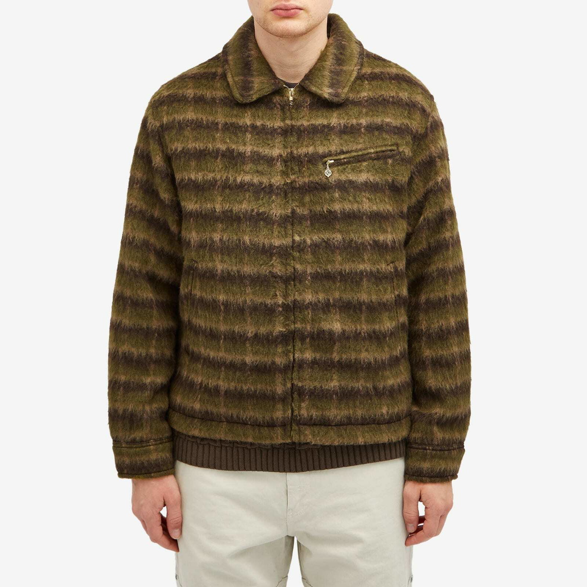 ★thisisneverthat★Brushed Wool Check Jacket thisisneverthat Men's Brushed Wool Check Jacket in Dark