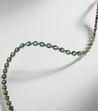 Anita Ko 18kt gold choker with emeralds