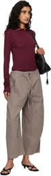 Entire Studios Burgundy LS Polo