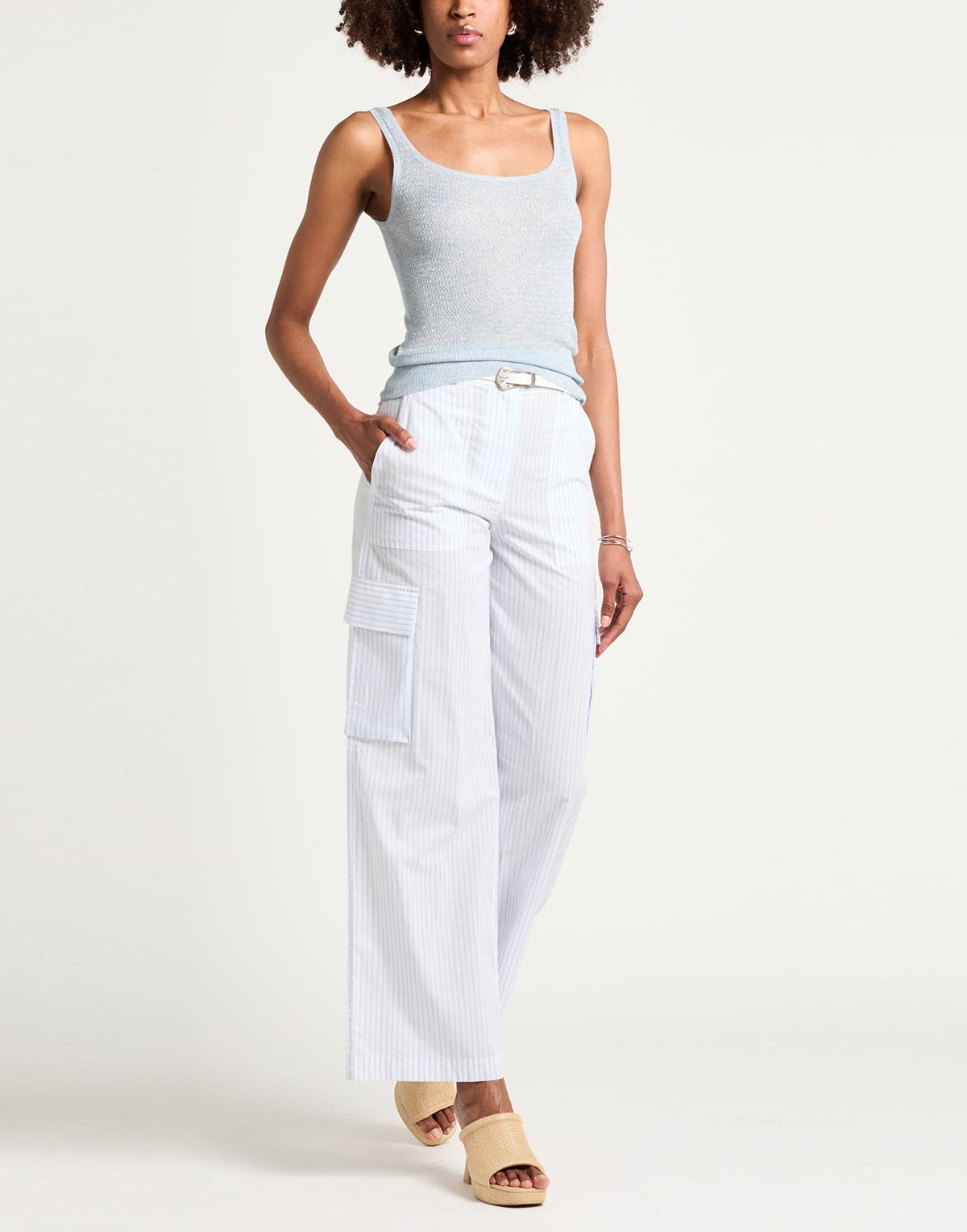 Eleventy Womens Top Light in Blue