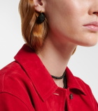 Toteme Rope gold-plated enamel drop earrings