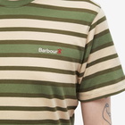 Barbour Men's Crundale Stripe T-Shirt in Burnt Olive