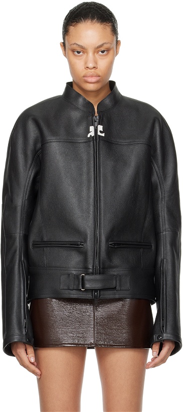 Photo: Courrèges Black Scuba Leather Jacket