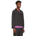 Wonders Black Grid Camp PJ Shirt