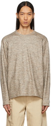 Junya Watanabe Brown Marled Elbow Patch T-Shirt