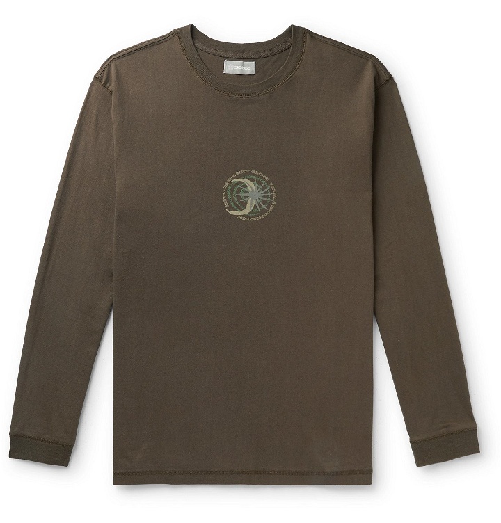 Photo: Satta - Printed Organic Cotton-Jersey T-Shirt - Green