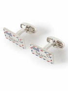 Paul Smith - Airmail Silver-Tone Enamel Cufflinks